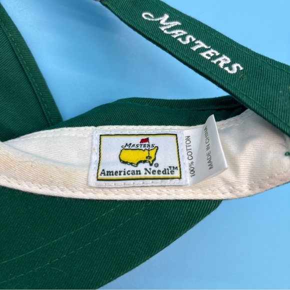 Masters Golf American Needle Adjustable Strap Green Visor ⛳️ - Picture 6 of 7
